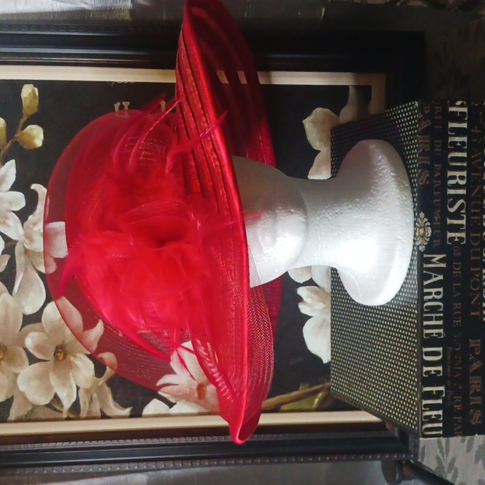 $4.99 SHIPPING Ladies Red Dress Hat